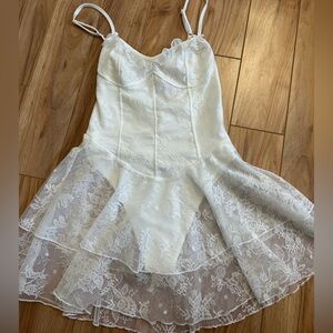 White Lace Slip Dress